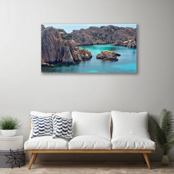 Obraz canvas Piaszczysta Zatoka wśród Skał