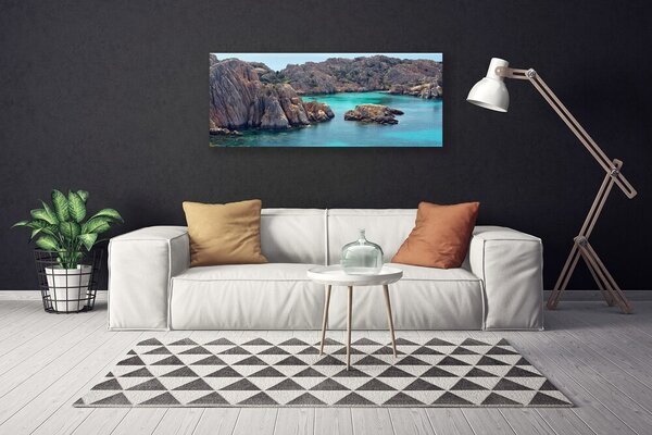 Obraz canvas Piaszczysta Zatoka wśród Skał