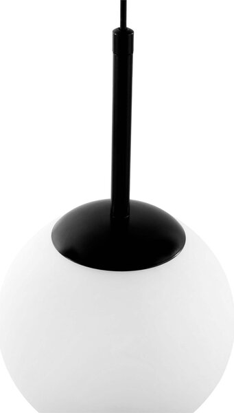LAMPA WISZĄCA NOWOCZESNA CZARNA BIAŁA KULA FREDICA 15 LUMINA DECO