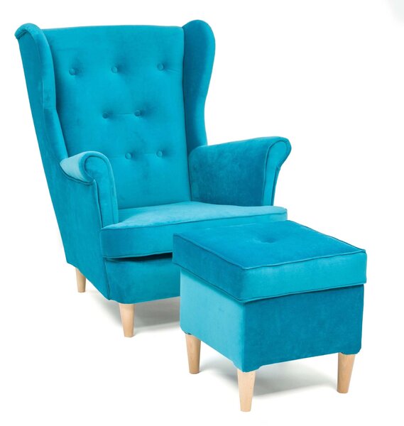 EMWOmeble Fotel z podnóżkiem USZAK 3 / kolory do wyboru