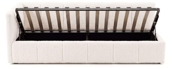 MebleMWM Łóżko tapicerowane z pojemnikiem 5084G-L | 90x200 | Boucle | Biały #6