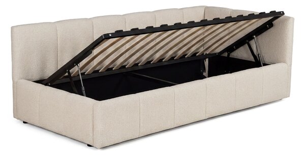 MebleMWM Łóżko tapicerowane z pojemnikiem 5084G-R | 90x200 | Boucle | Beż #8