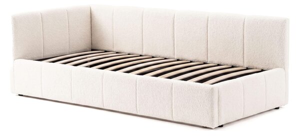 MebleMWM Łóżko tapicerowane z pojemnikiem 5084G-L | 90x200 | Boucle | Biały #6