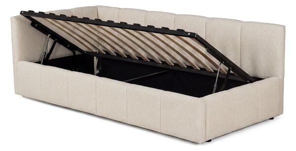 MebleMWM Łóżko tapicerowane z pojemnikiem 5084G-L | 90x200 | Boucle | Beż #8