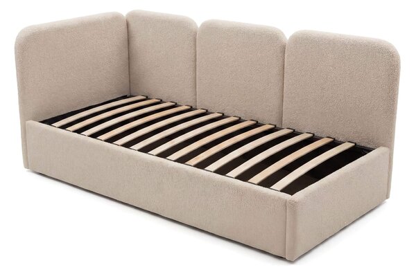 MebleMWM Łóżko tapicerowane z pojemnikiem 5086G-L | 90x200 | Boucle | Beż #8