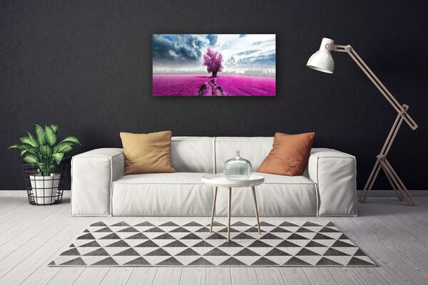 Obraz canvas Drzewo na Horyzoncie Łąki