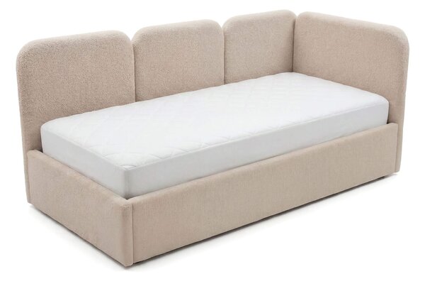 MebleMWM Łóżko tapicerowane z pojemnikiem 5086G-R | 90x200 | Boucle | Beż #8