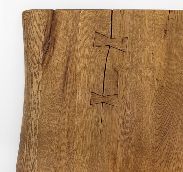 Drzwi przesuwne drewniane dębowe jednoskrzydłowe ONE BOARD RUSTIC olej brąz