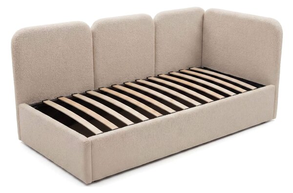 MebleMWM Łóżko tapicerowane z pojemnikiem 5086G-R | 90x200 | Boucle | Beż #8