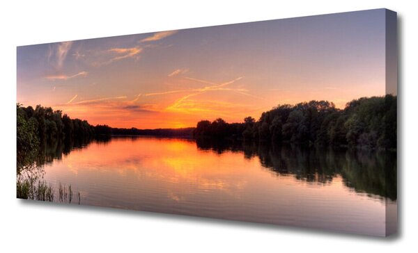 Obraz canvas Leśna Cisza nad Jeziorem