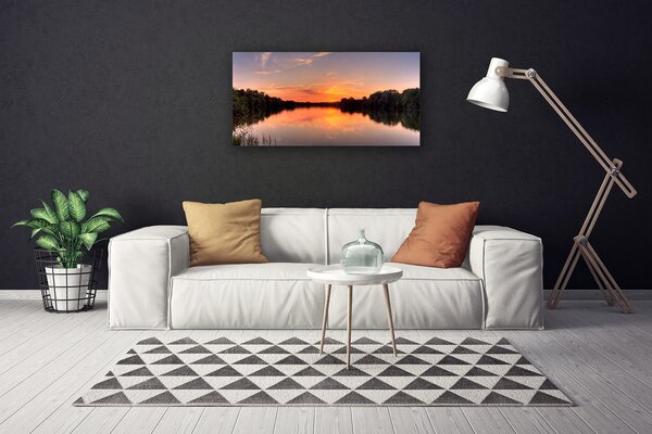 Obraz canvas Leśna Cisza nad Jeziorem