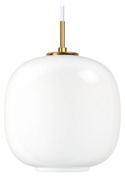Lampa Wisząca Louis Poulsen, VL45 Radiohus, ściemnialny, biały, salon, szkło, design