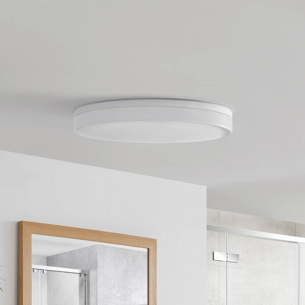 Lampa sufitowa LED Wynion PRIOS, możliwość ściemniania, biały / opal, łazienka, tworzywo sztuczne, nowoczesny