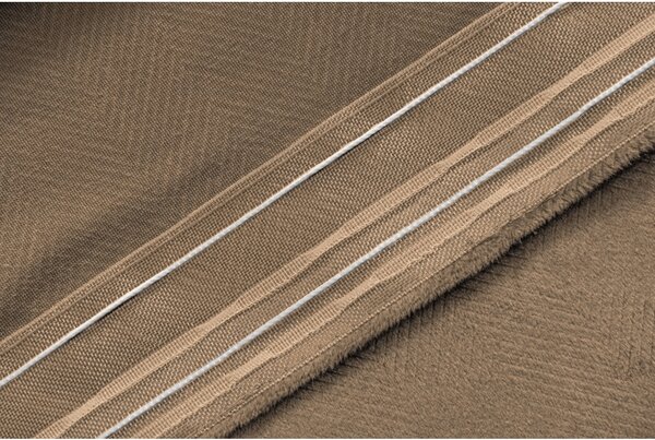 Zasłona zaciemniająca ELVIO VELVET 140x250 cm, beżowa Zawieszanie: Metalowe pierścienie