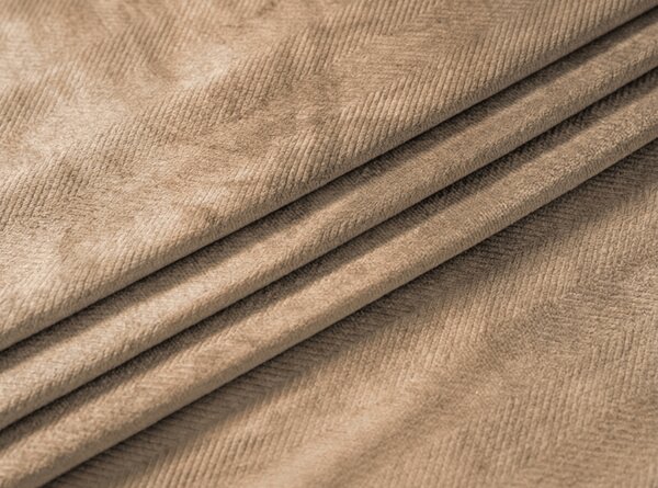 Zasłona zaciemniająca ELVIO VELVET 140x250 cm, beżowa Zawieszanie: Metalowe pierścienie
