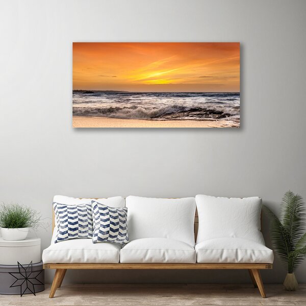 Obraz canvas Słoneczne Refleksy na Falach
