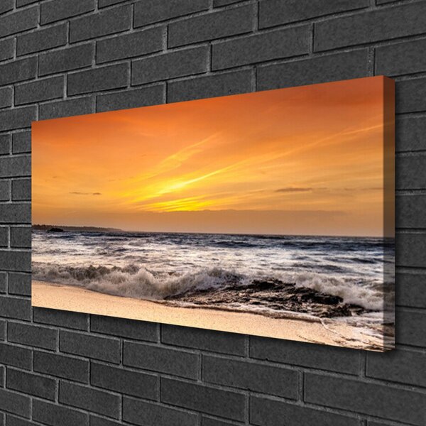 Obraz canvas Słoneczne Refleksy na Falach
