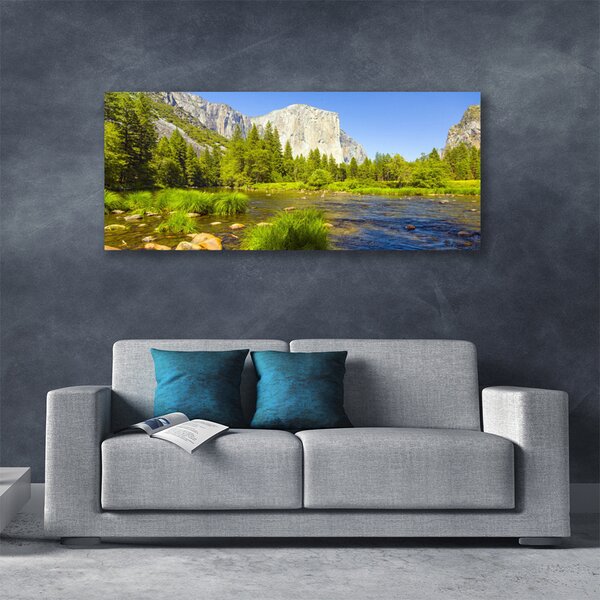 Obraz canvas na ścianę Alpejska Sielanka nad Wodą