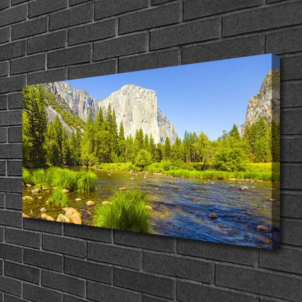 Obraz canvas na ścianę Alpejska Sielanka nad Wodą