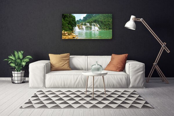 Obraz canvas Leśna Kaskada Wodna