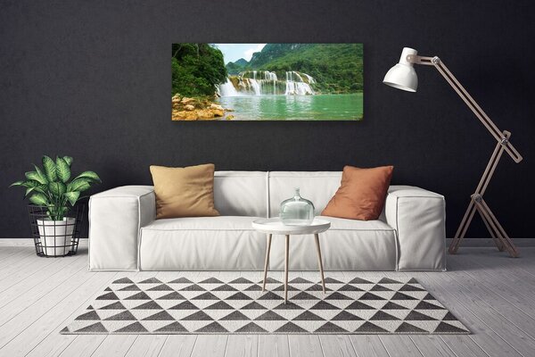 Obraz canvas Leśna Kaskada Wodna