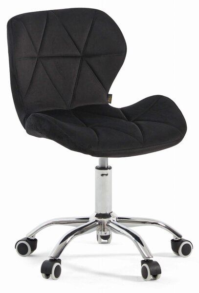MebleMWM Krzesło obrotowe czarne ART118S / welur #66