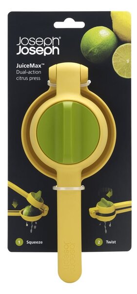 Żółto-zielona ręczna wyciskarka Joseph Joseph JuiceMax