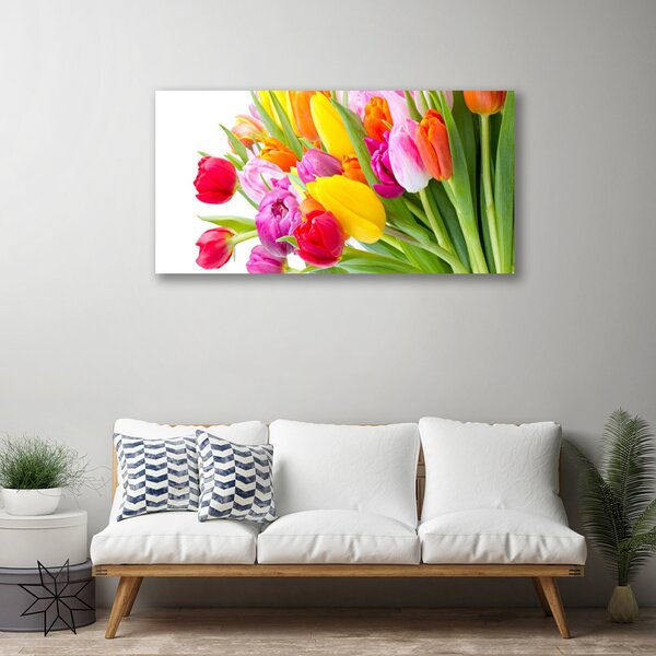 Obraz canvas Barwny Bukiet Tulipanów