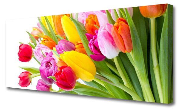 Obraz canvas Barwny Bukiet Tulipanów