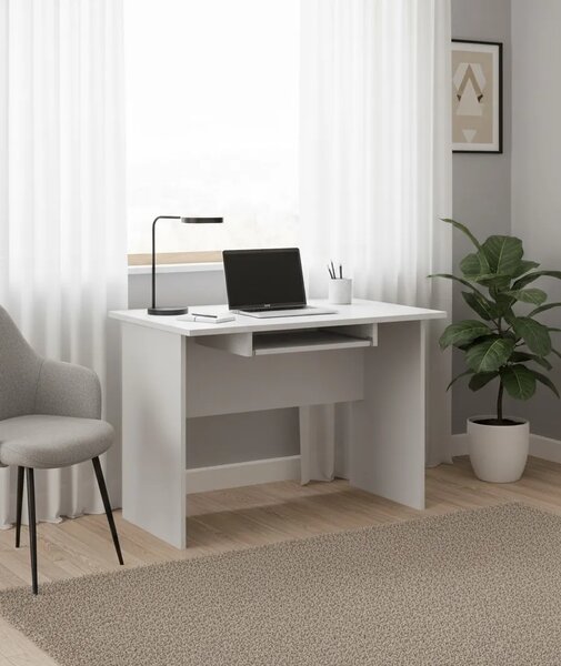 Białe minimalistyczne biurko do komputera 100 cm S9-S26