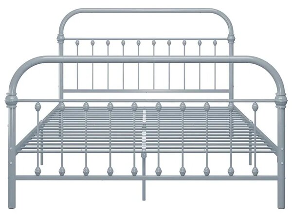 Szare industrialne łóżko metalowe 120x200 cm R5-R01