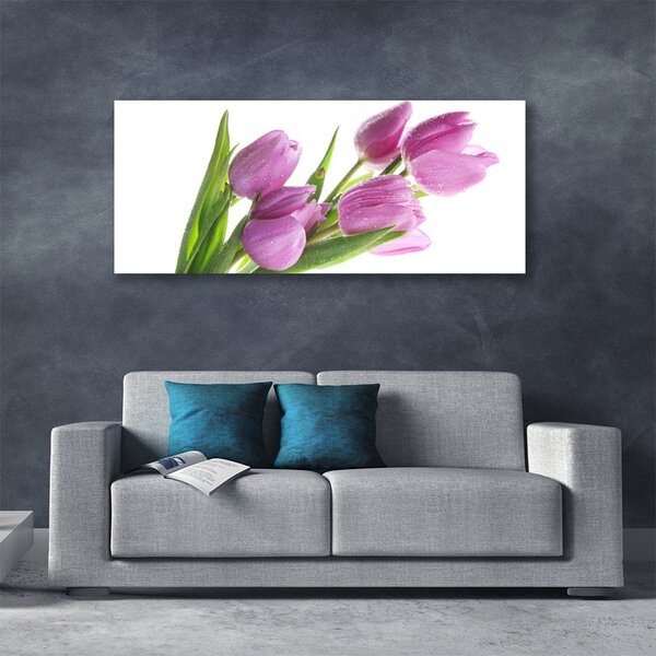 Obraz canvas Pastelowe Tulipany w Ogrodzie