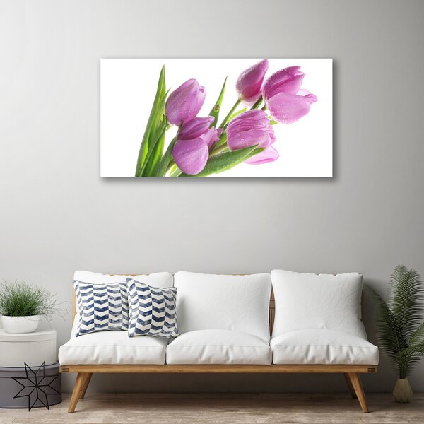 Obraz canvas Pastelowe Tulipany w Ogrodzie