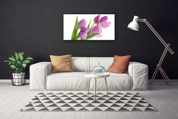 Obraz canvas Pastelowe Tulipany w Ogrodzie