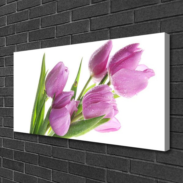 Obraz canvas Pastelowe Tulipany w Ogrodzie