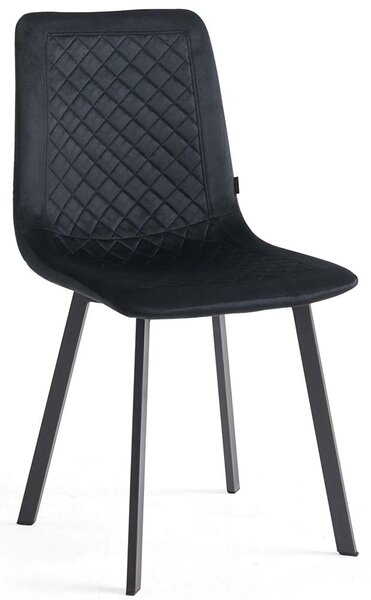 MebleMWM Krzesło tapicerowane DC-6500 czarny welur