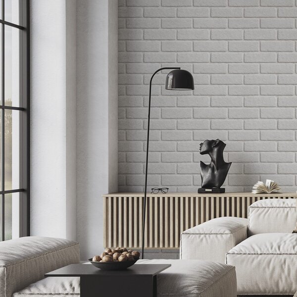 Tapety Tekstura białej cegły, układ poziomy, Tapety Loft, a00877 : Uwalls.pl