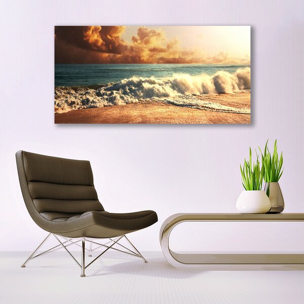 Obraz canvas Wzburzone Fale Oceanu