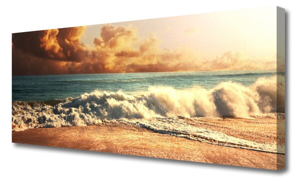 Obraz canvas Wzburzone Fale Oceanu