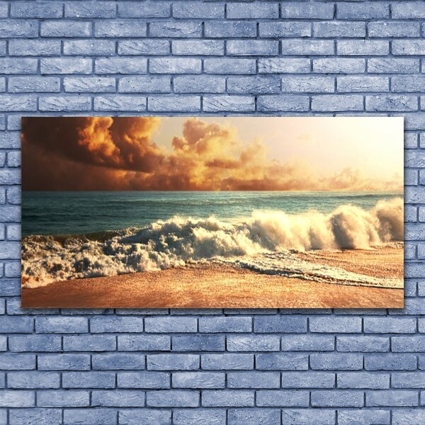 Obraz canvas Wzburzone Fale Oceanu