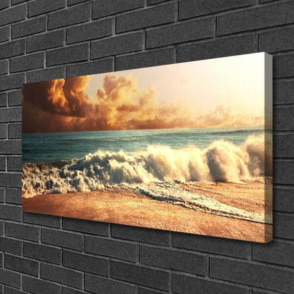 Obraz canvas Wzburzone Fale Oceanu