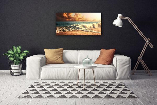 Obraz canvas Wzburzone Fale Oceanu
