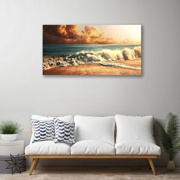 Obraz canvas Wzburzone Fale Oceanu