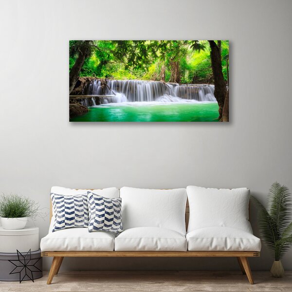 Obraz canvas Ukryty Wodospad w Gęstwinie