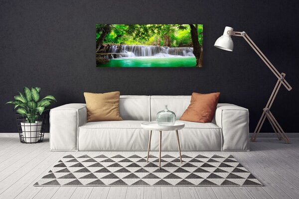 Obraz canvas Ukryty Wodospad w Gęstwinie