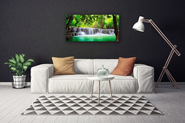 Obraz canvas Ukryty Wodospad w Gęstwinie