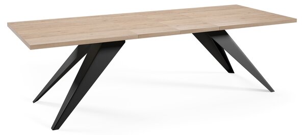 Designerski stół rozkładany na metalowej podstawie Vento