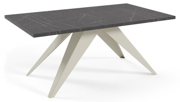 Designerski stół rozkładany na metalowej podstawie Vento