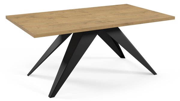 Designerski stół rozkładany na metalowej podstawie Vento