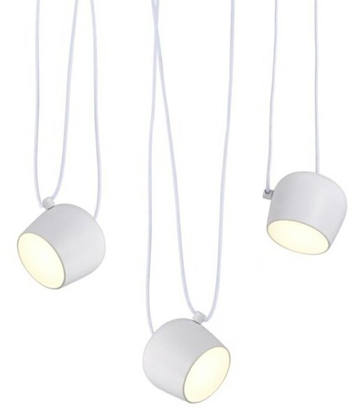 MebleMWM Lampa wisząca EYE 3 biała - LED, aluminium